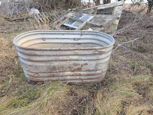lot 3050 image: Galvanized Steel Water Trough for Planting