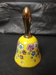 lot 3036 image: Price Import - Japan Floral Bell with Gold Colored Handle