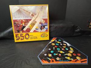 lot 3051 image: Vintage Triazzle Space Puzzle and Wright Stuff Jigsaw Puzzle