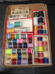 lot 3134 image: Mixed Thread Collection, Plus Bobbins