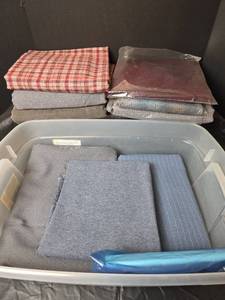 lot 3154 image: Mixed Fabric Bundle - Wool & Cotton Textiles