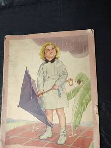 lot 3162 image: Vintage 1940s Childrens Story Book with Color Illustrations
