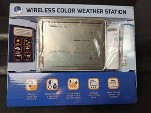 lot 3172 image: NIB La Crosse Wireless IndoorOutdoor Color Weather Station
