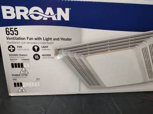 lot 3178 image: Broan 655 Bathroom Exhaust Fan with Light and Heater