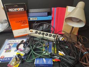 lot 3217 image: Office Supply Lot - Desk Lamp, Surge Protector, Extension Cords, Binders and More