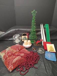 lot 3227 image: Christmas Decoration Collection with Battery Operated Glass Snow Globe and More