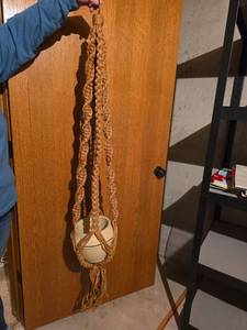 lot 3316 image: Macrame Plant Hanger - Pot not included