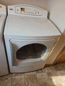 lot 73 image: GE Profile Electric Dryer with Sensor Dry,  High Efficiency,  Extra Large Capacity Powers on and Heats