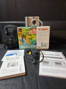 lot 228 image: Canon PowerShot A70 Digital Camera and Accessories