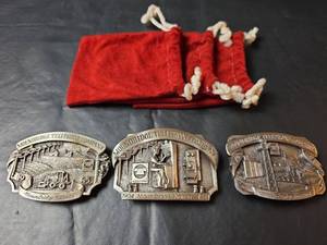 lot 262 image: Moundridge Telephone Company Belt Buckle Set