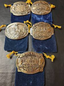 lot 263 image: Newton Kansas Commemorative Belt Buckles