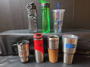 lot 275 image: Mixed Lot of Travel Mugs and Water Bottles