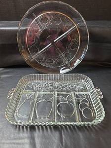 lot 279 image: Pressed Glass Relish Trays
