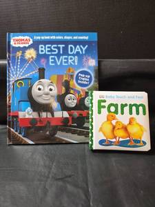 lot 418 image: Thomas & Friends Best Day Ever Pop-up Book Set with Baby Touch and Feel Farm
