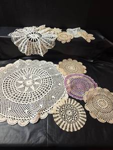 lot 426 image: Handmade Crochet Doily Collection