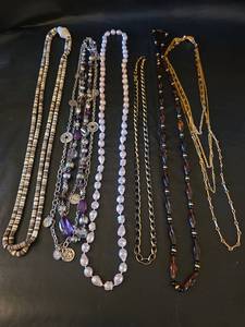 lot 448 image: Mixed Long Bead and Chain Necklace Collection