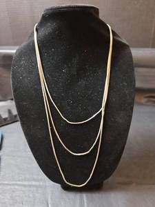 lot 475 image: Italian Sterling Silver Box Chain Necklace 925, 39in long, wt. 20.77gm