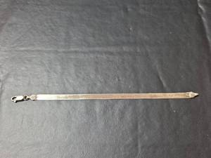lot 477 image: Sterling Silver Italian Herringbone Bracelet, 7.25in Long, Wt. 5.59gm