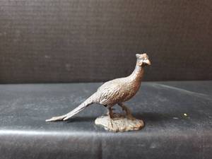lot 515 image: 1986 Avon Brass Pheasant Figurine