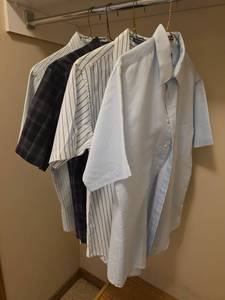 lot 529 image: Designer Mens Dress Shirts Bundle - Stafford & Austin Manor Size 15.5 or Medium