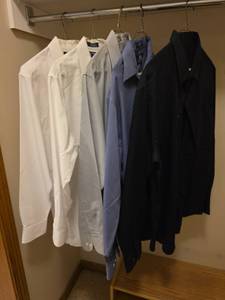 lot 531 image: Mens Dress Shirt Collection - Van Heusen & Stafford Size 16-16.5 3435