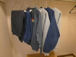 lot 538 image: Jerzees and Wilson Premium Fit Crew Neck Sweatshirts Size Large and 2 Sweatpants Size Medium
