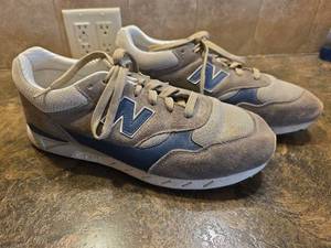 lot 551 image: New Balance 496 Grey Navy Sneakers Size 11.5EE