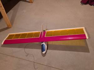 lot 14 image: LIL Plank RC Model Glider Airplane with Cox .049 Engine
