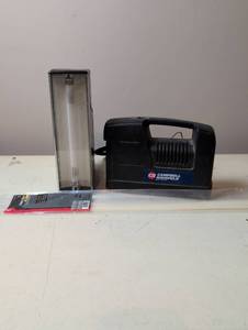 lot 5028 image: Campbell Hausfeld Air Compressor, Eveready Light and Zip Ties-untested items