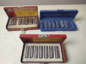 lot 5049 image: Challenger and MIT Deep Socket Set Collection