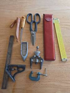 lot 6028 image: Pickett Slide Rule Set and Assorted Tools