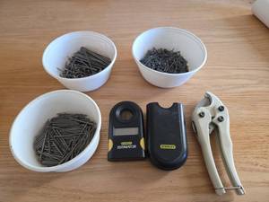 lot 6068 image: Stanley Estimator Stud Finder with Assorted Hardware