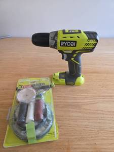 lot 6079 image: Ryobi 18V ONE Cordless Drill with Polishing Kit (Tool Only)