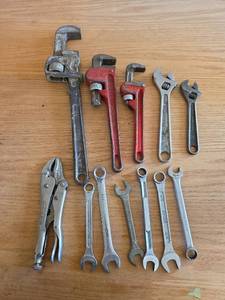 lot 6082 image: Pipe Wrenches, Vice Grips, and Wrenches