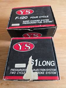 lot 6121 image: YS F-120 and 61 Long RC Model Fuel System and 2-Cycle Engine