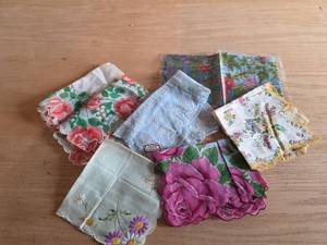 lot 6155 image: Nylon Floral Print Handkerchiefs
