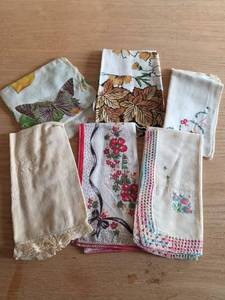 lot 6156 image: Mid-Century Decorative Handkerchiefs