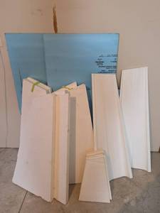 lot 6169 image: RC Model Aircraft Styrofoam - Multiple Pieces and Bluecor PP Extruded Polystyrene Sheets