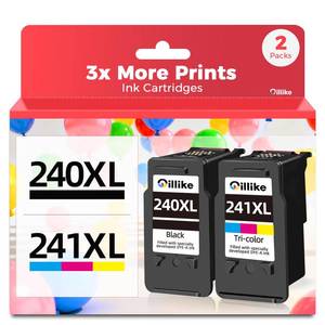 lot 4109 image: Oillike 240xl 241xl Ink Cartridges Replacement Compatible for Canon PG-240 CL-241 XL pg240 cl241 Combo Pack for MG3620 MG3600 MG3520 TS5120 MG2120 MX472 MX452 MX512 MX532 Printer (1 Black,1 Color) - Retail $44