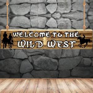 lot 4115 image: Blulu Western Party Decorations Cowboy Themed Banner Supplies Western Backdrop Photo Booth Wall Party Decor - Retail $9