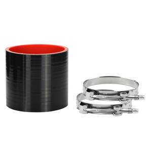 lot 4123 image: Ucreative Straight ID 3.0 (76mm) Silicone Hose Coupler High Temperature 4-ply with T-Bolt Clamp - Retail $9