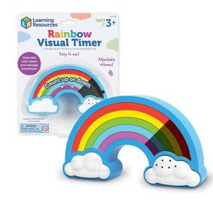 lot 4132 image: Learning Resources Rainbow Visual Timer, 1 Piece, Ages 3, Teacher Resources, School Supplies for Teachers, Social Emotional Learning Toys - Retail $16