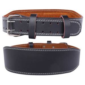 lot 4136 image: Weight Lifting Belt Back Lumbar Support Strength Training Fitness Workout Home Gym (M, Black) - Retail $19