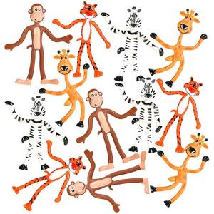 lot 4139 image: Rhode Island Novelty 4 Bendable Zoo Animals  12 Per Order - Retail $6
