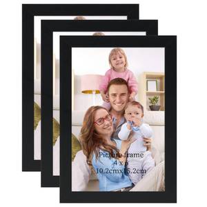 lot 4151 image: Giftgarden 4x6 Picture Frame Black Set of 3, Thin Photo Frames 4 by 6 for Wall and Tabletop Display - Retail $10