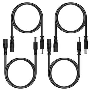 lot 4157 image: HayEastdor 4PCS 3.3FT(1m) 12V DC Power Extension Cable 5.5mm x 2.1mm DC Power Adapter Extension Cord HE043-4 - Retail $10