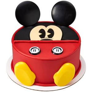 lot 4167 image: DecoSet� Disney Mickey Mouse Cake Topper, 7-Piece Topper Set with Ears, Eyes, Buttons and Shoes, Made of Food-Safe Plastic - Retail $11