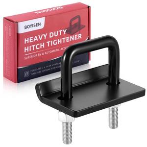 lot 4188 image: BOYISEN Hitch Tightener Anti Rattle for 2 inch Trailer Hitches, No Rattle Noise Tow Hitch Clamp, Rust-Free Hitch Stabilizer, Reduce Movement on Hitch Mount Hitch Cargo Carrier Bike Rack (2� Black) - Retail $13
