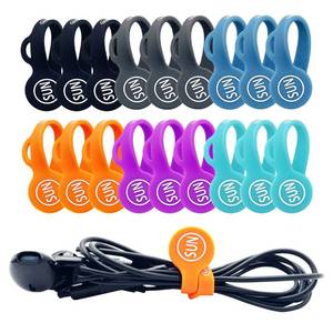 lot 4195 image: SUNFICON 18 Pack Magnetic Cable Clips Cable Organizers Earbuds Cords Winder Bookmark Clips Whiteboard Noticeboard Fridge Magnets USB Cable Manager Keeper Wrap Ties Straps - Retail $19