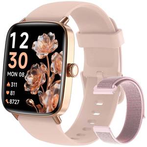 lot 4196 image: Fitpolo Smart Watch for Women, Stainless Steel Bezel Fitness Tracker (MakeAnswer Calls), IP68 Waterproof, Heart Rate SpO2 Monitor, Sleep and Activity Tracking Smartwatch for Android Phones iPhone